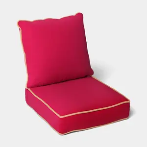 Velvet Piped Deep Seat Cushion Set Fuschia/Khaki - Threshold