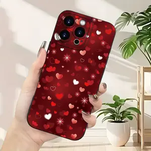 Hot-selling Valentine's Day heart-shaped mobile phone case, full-body protection, TPU soft protective case, birthday or holiday gift for men and women, suitable for 16iPhone 17 16 15 14 13 12 11 XS XR X 7 8 Mini Plus Pro Max S