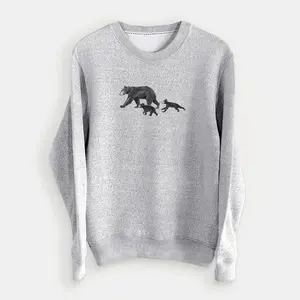 Mama Black Bear with Cubs - Knit Sweatshirt