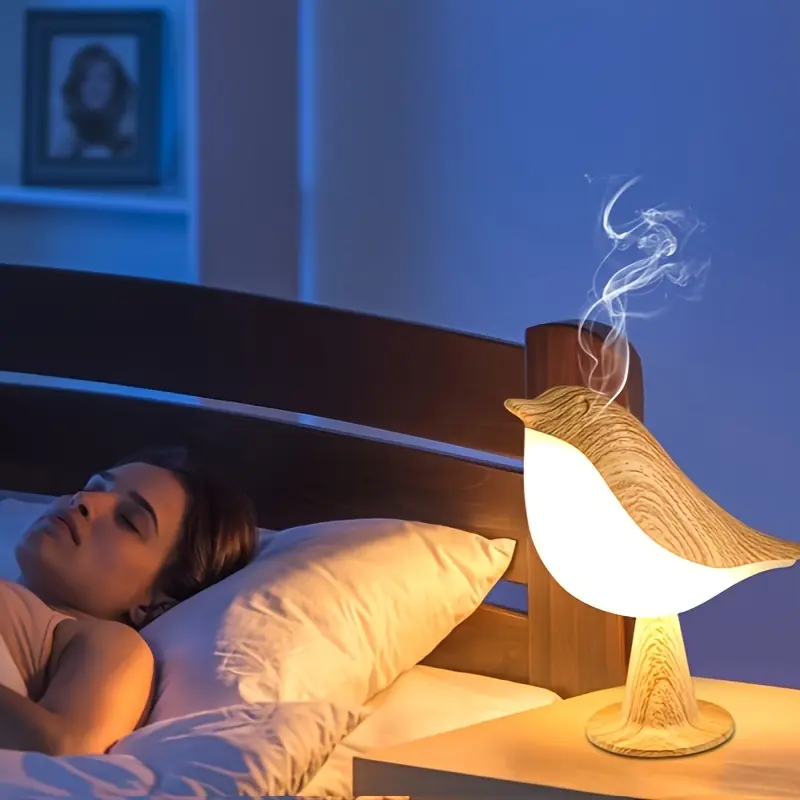 1pc Scented Bird Desk Lamp with Remote Control - Dimmable LED Night Light, 3 Color Temperatures, Touch & USB Rechargeable, Cordless Design for Bedroom/Living Room Decor, Aroma Diffuser Feature