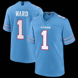 Unisex Football inspired by Titans Ward 1 Game Player Jersey -  Light Blue