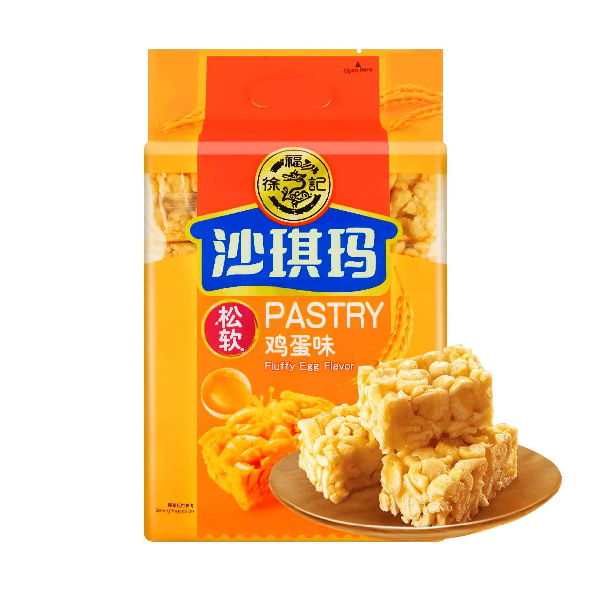 HSUFUCHI Wang Jiaer Recommended Taiwanese Soft Shaqima Egg Flavor 16 Pieces 18.5 oz