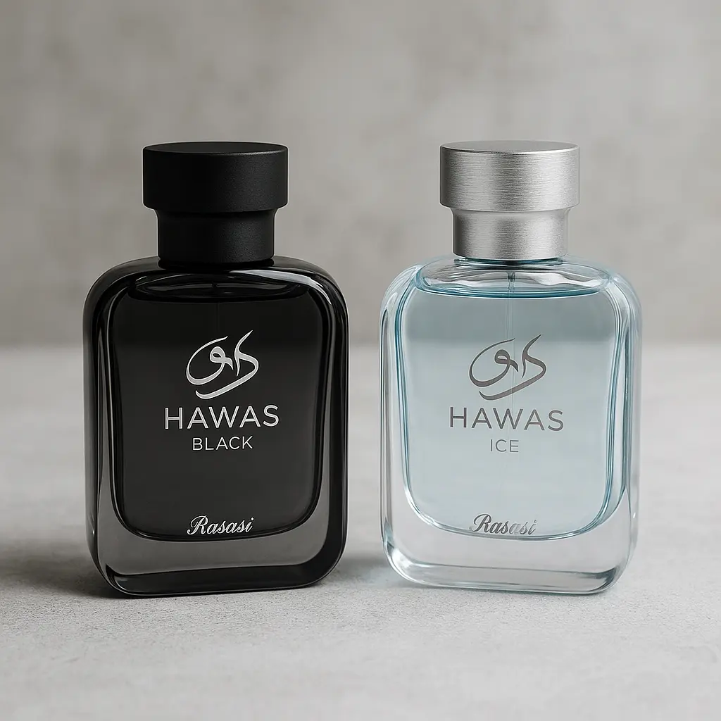 Rasasi Hawas Black & Hawas Ice Eau de Parfume 100ml Set of 2