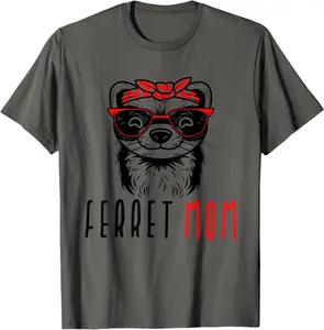 Ferret Mom Funny Animal Lover Weasel Women Mother Mama Gifts T-Shirt