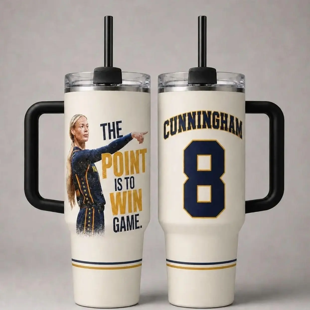 Graphic Sophie Point God Straight Basketball Tumbler 40oz With Handle, Travel Mug Gift for Fans