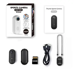 NUISK mini thumb action camera, 1080P, WiFi, wide-angle lens with waterproof case. Magnetic hands-free design, great for cycling, pet shooting and daily vlogging, entry-level sports camera.