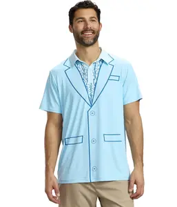 Men's Dumb Blue Tuxedo Pickleball Shirt