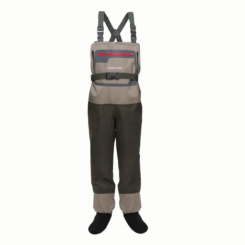 Kylebooker Outdoor Breathable Neoprene Stockingfoot Fishing Chest Waders, Model KB004