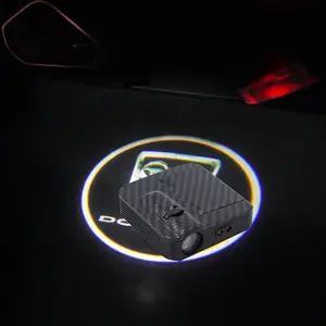 2PCS For Dodge Dueango Charger Challenger Hornert Car Door Projector Laser Lights New Crystal City Welcome Light Modified Ambient Foot Light(Battery Not Included)