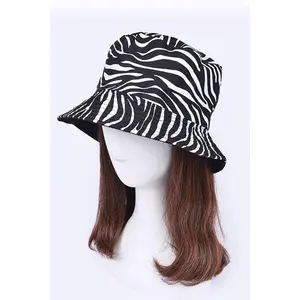 Zebra Print Reversible Bucket Hat