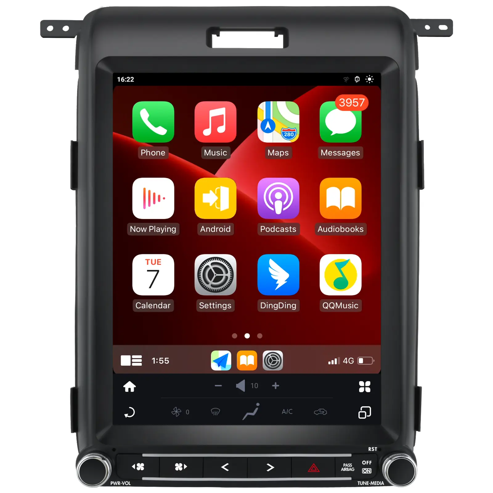 12.1" Android 13 Car Stereo for Ford F-150 2013-2014 touch screen has Android Auto Wireless Carplay, Bluetooth WIFI supports GPS Navigation