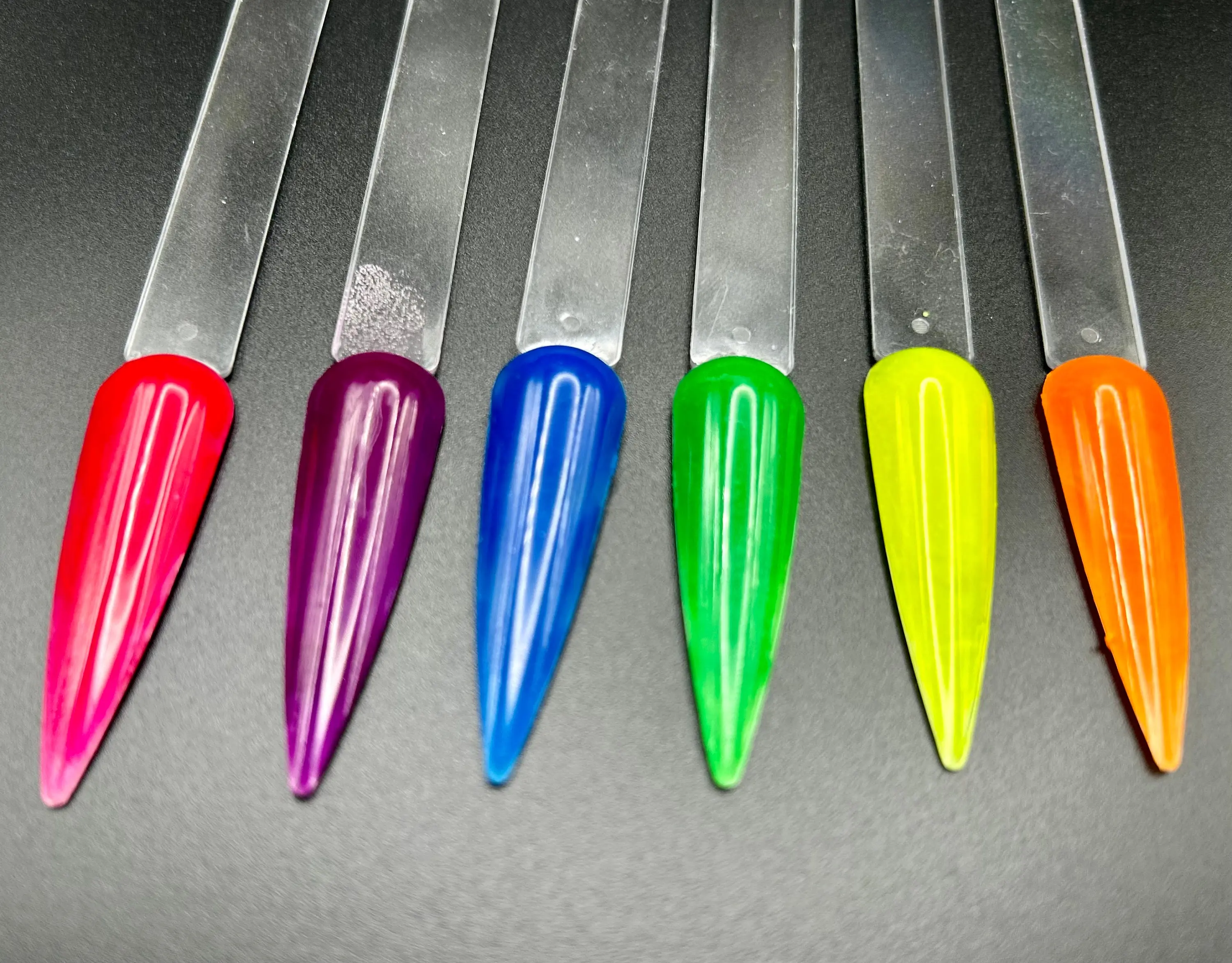 Summer Vibes Vibrant Acrylic and Dip Powder Pink Purple Blue Green Yellow Orange Nail Art  Manicure Cosmetic Nail Care