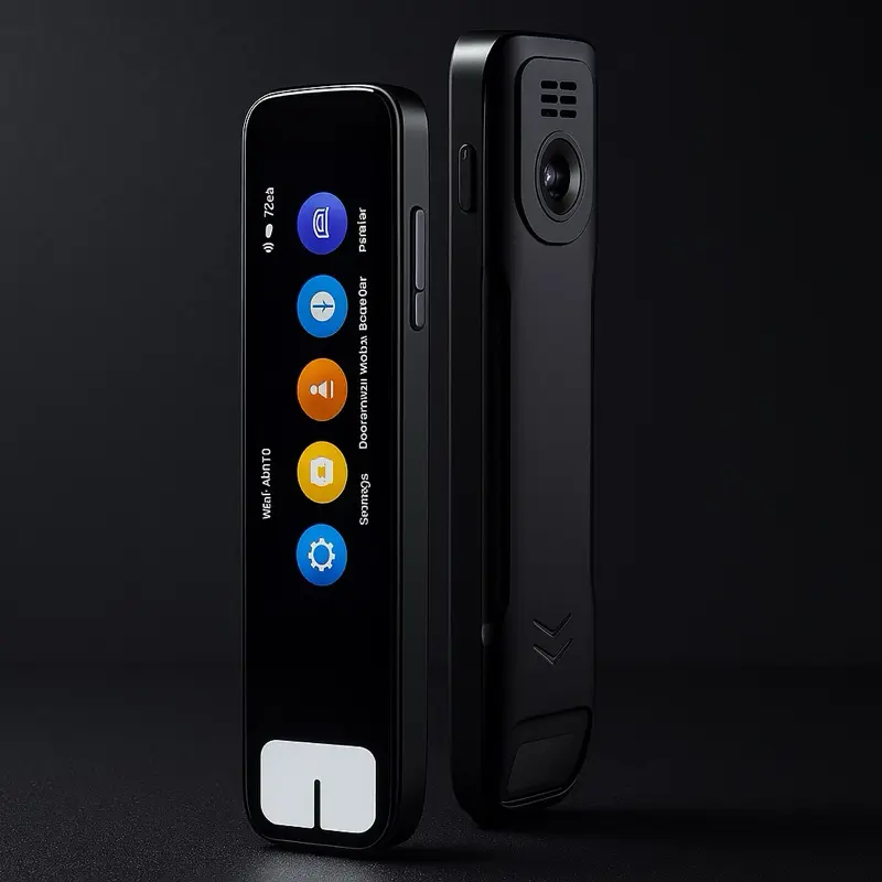 NeuroPen AI Reading Tech Pen with Display Screen Recorder Features and Settings Menu