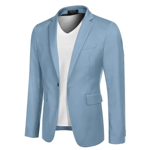 COOFANDY Menswear 1-Button Sport Coat - Casual Blazer, Business Suit Jacket with Spandex Fabric, Sleeve Design for Pairing with Men's Jeans, Shirt, Long Sleeve