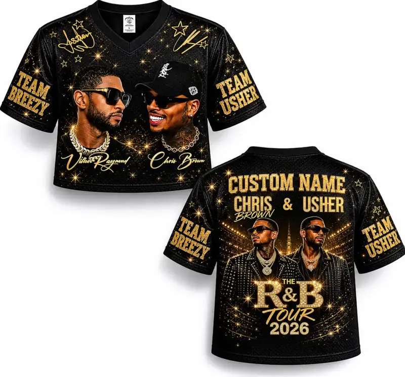 Women's R&B Inspired Tour Jersey, Mesh Baseball Concert Shirt, Music Fan Apparel, Breathable Festival Outfit Gift