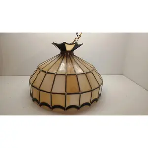 Tiffany Style Stained Glass Slag Hanging Light Swag Lamp 20" Hardwired LARGE