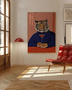 Bar Cart Decor, Tiger Poster Unframed , MartiniPoster Unframed , Retro Kitchen Decor, Mid Century Modern Decor, Cocktail Wall Art, Dining Room Poster Unframed  Trendy Decor