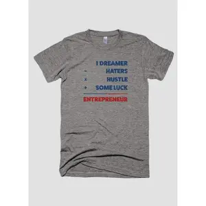 DREAMER HATER HUSTLE Printed T-shirt