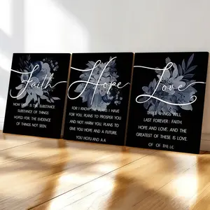 3-Pack Wood Frame Canvas Posters, Inspirational Art Prints, Modern Wall Decor, Waterproof, Suitable for Living Room, Bedroom, Office, Decorative Artwork