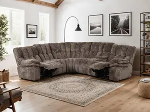 FM64001DB-SECT-PM 3 pc Hieronymus dark brown fabric channel tufted sectional sofa with power motion recliner ends cup console USB charging