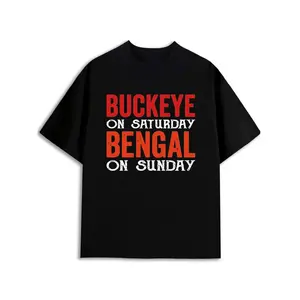 Buckeye Bengal Weekend Tee Men's Women black summer t-shirt All-season fitness top, stylish and sporty look, durable activewear Comfortable loose and fashionable T-shirt For summer Casual Daily Wear Trendy print design