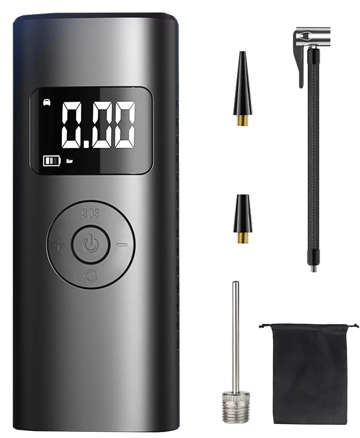 Tire Inflator Portable Air Compressor with 8000mAh Battery, 150PSI Cordless Electric Air Pump Inflation with Digital Tire Pressure Gauge for Bike, Motorcycle, Car Accessories (Portable air compressor)