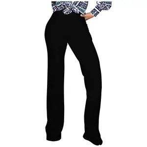 High Waisted Stretchy Bootcut Pull On Dress Pants for Women Casual Office Work Trousers