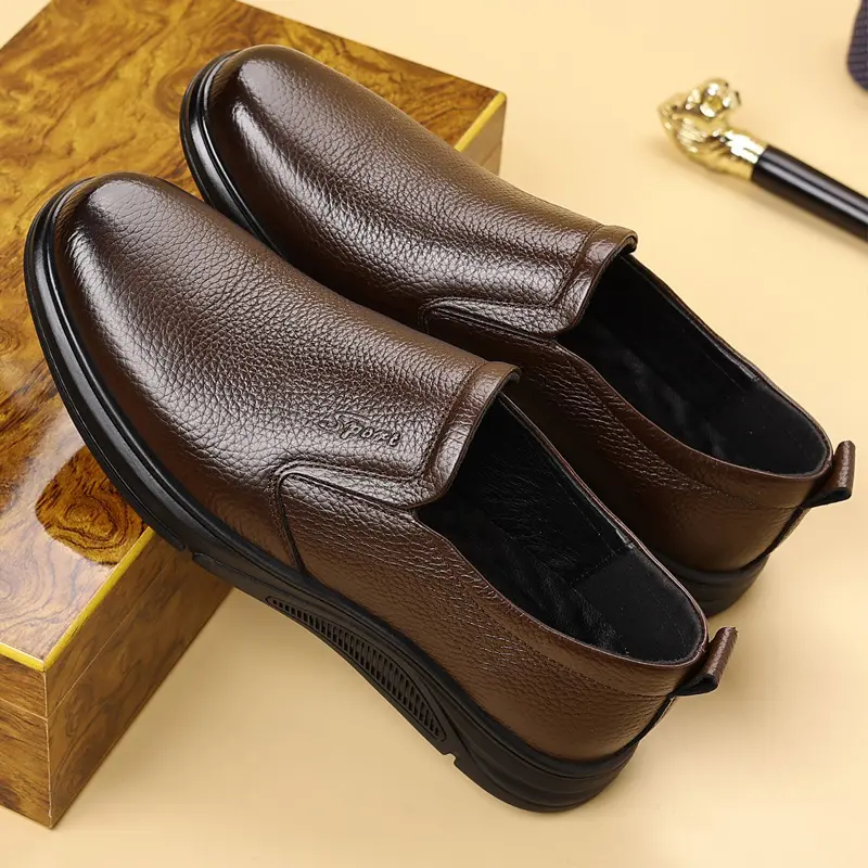 Brand Bdhjydb Men's Versatile Shoes, Slip-On Business Casual Loafers, Non-Slip Platform Moccasins, Pebbled Texture, Lightweight and Comfortable, Men's Loafers for All-Season Wear