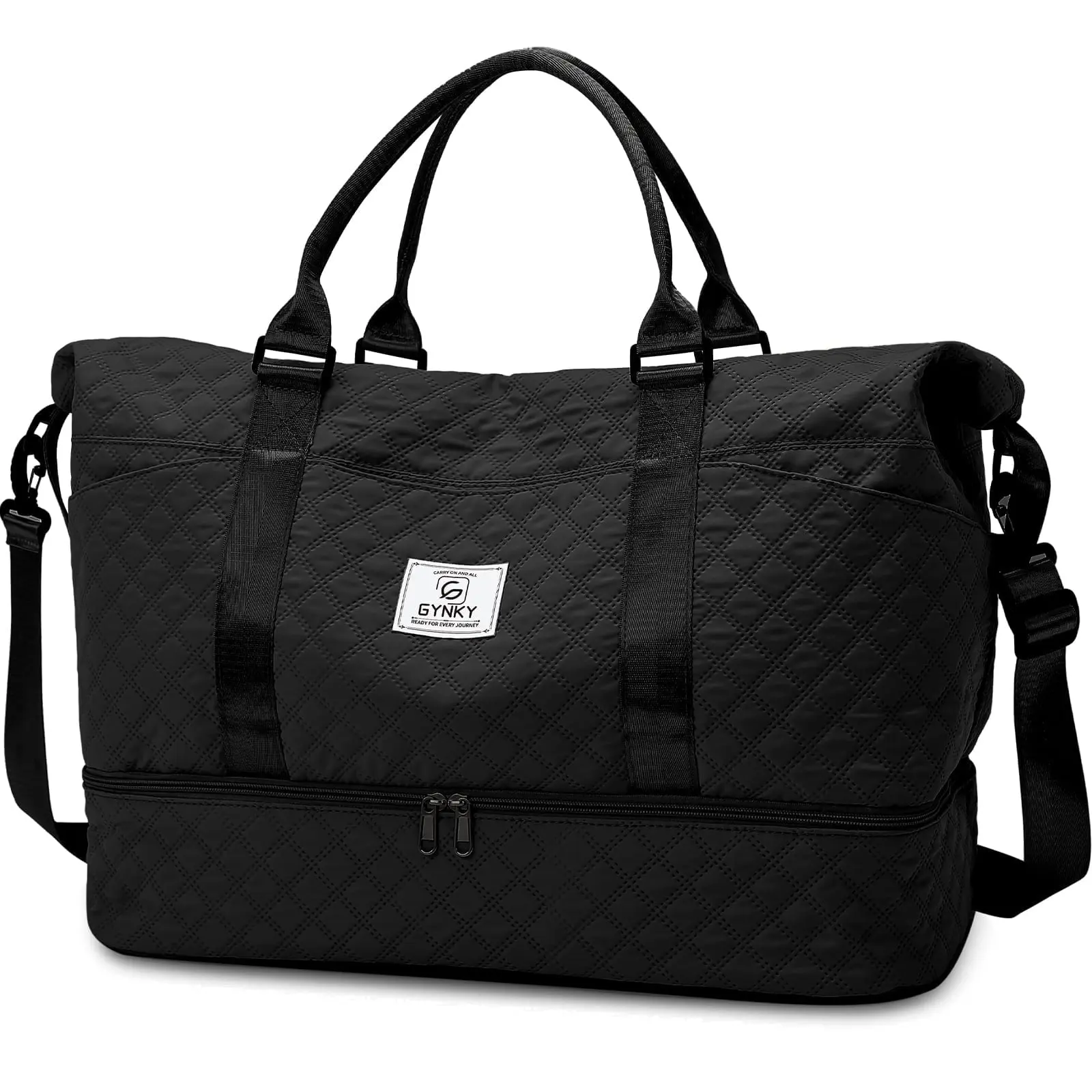 DAKIMOE Women's Travel Bag - Carry On Duffle with Shoe Compartment, Wet Pocket, Personal Item for Overnight, Gym Use, Personal Item Travel Bag