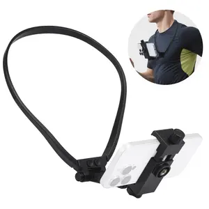 Vlog Neck Strap Mount for iPhone & Gopro Cameras, Universal Clip Design, Compatible with iPhone 14/13/12 Series & Gopro Hero Models