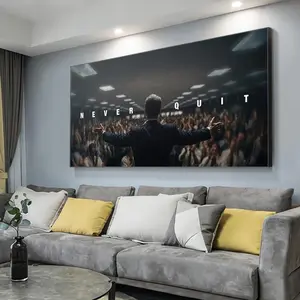 Wolf of Wall Street Never Quit Motivational Poster Canvas