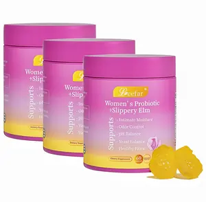 LEEFAR Her Probiotics Gummies NX - All in One Solution with Slippery Elm and Prebiotics & Lactobacillus Probiotic Blend for Women's pH Balance and Dryness Hawaiian Pineapple Gummies Dietary Supplement