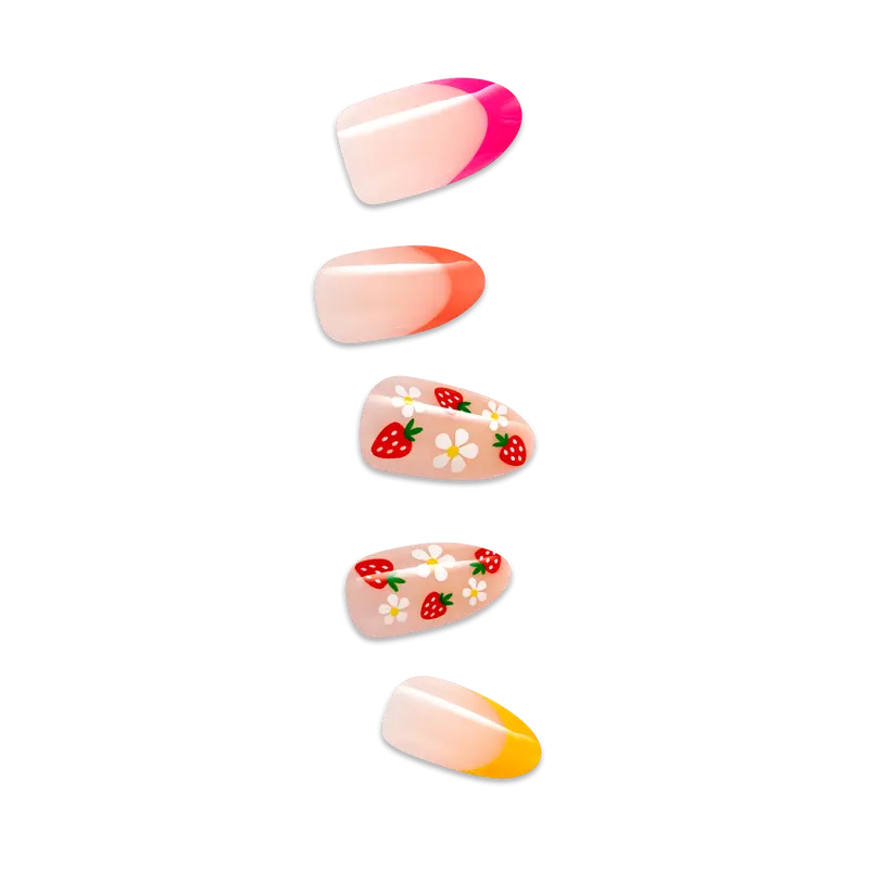 Impress Design No Glue Fake Press On Nails - Utopian | Design, Multicolor, Medium, Almond, Manicure