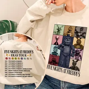 Five Nights At Freddys Cotton Unisex T-Shirt, Pullover Sweatshirt, Hoodie Gift for Birthday, Full Size, Full Colors, Tops Womenswear, Casual Crewneck