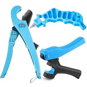 Drip Irrigation Tubing Cutter Hole Punch Tool, Irrigation Sprinkler Hose Cutter, 2 in 1 Combination Drip Punch Tool for Garden PE Pipe 16 20mm(Blue)
