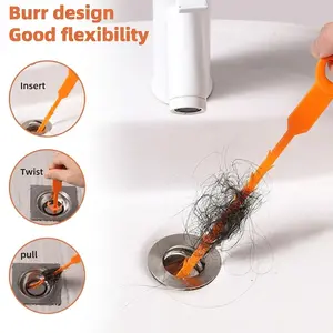 【FaddishDeal】5pcs Barbed Plastic Drain Clog Remover Snake - Pipe Cleaners Tool for Bathroom Pipes, Kitchen Sink Hoses, Pipe Cleaners Pipe Cleaning