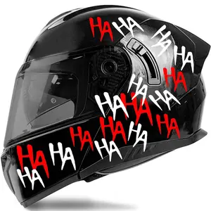 1 set of fun "hahaha" motorcycle stickers, waterproof, suitable for motorcycle fuel tank, helmet, front deflector, Motorcycle Decals