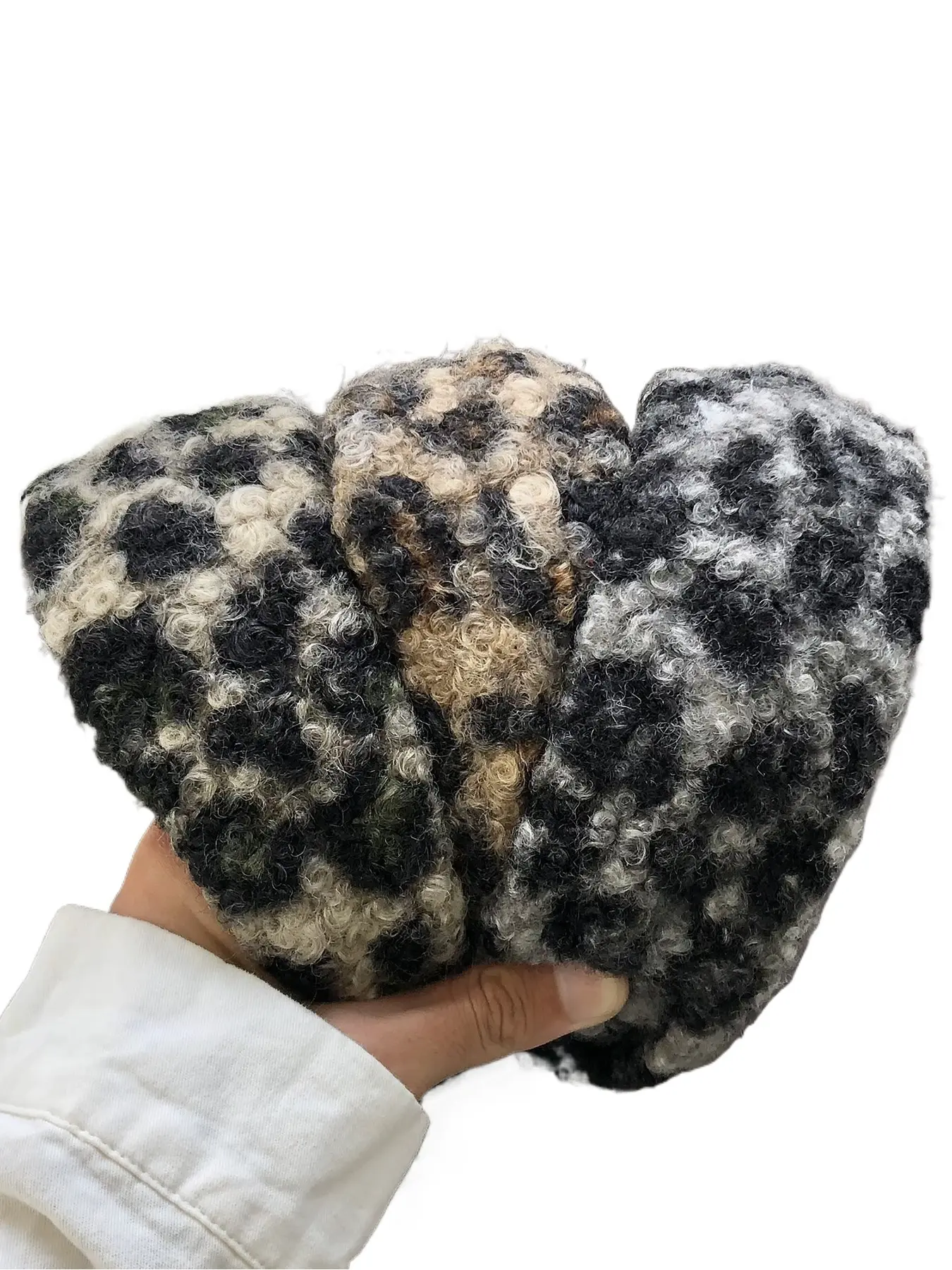 3-piece retro Maillard leopard print pattern wide edge curly hair headband for women, casual and fashionable, versatile, fixed bangs, and hair accessories suitable for various occasions