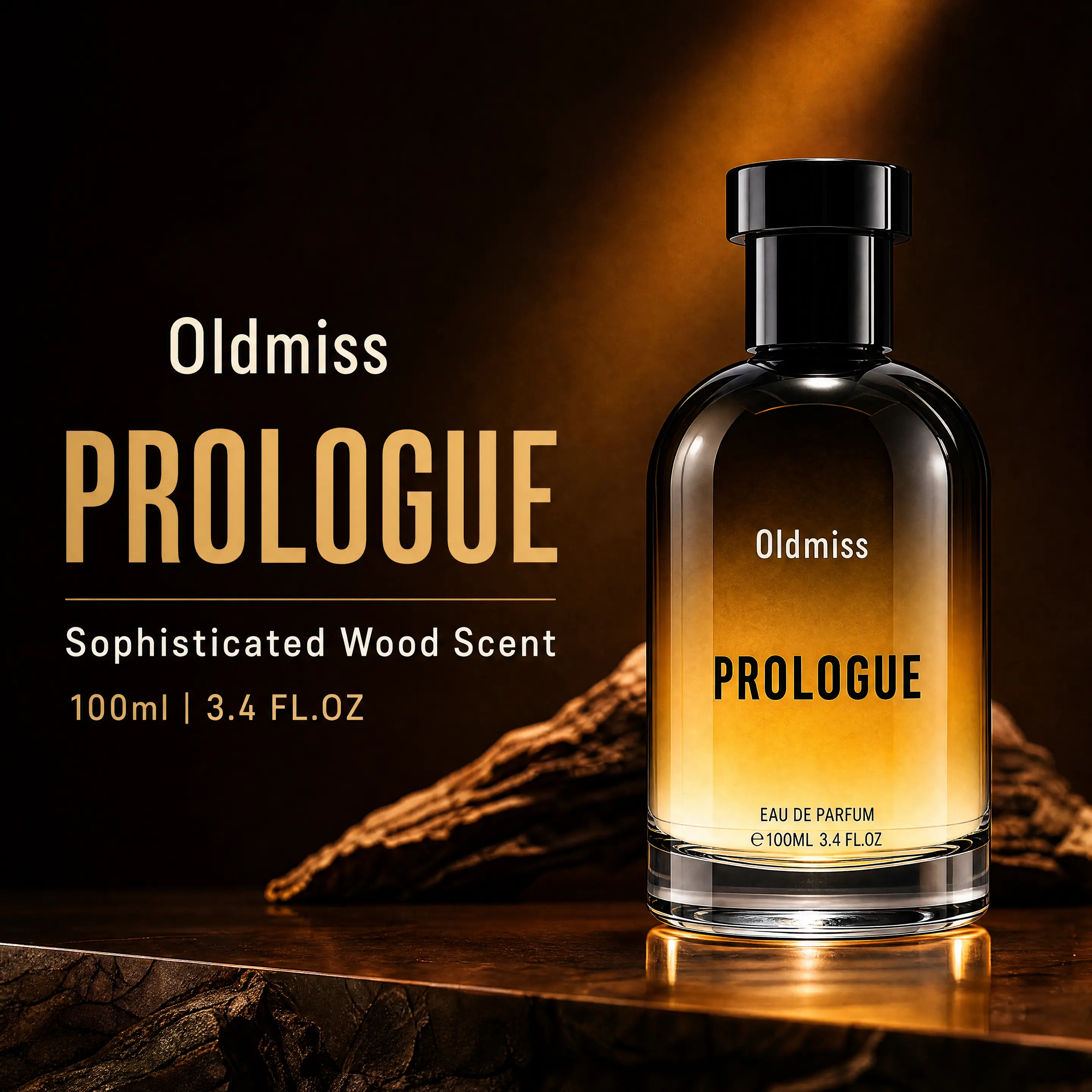 Oldmiss Woody Amber Fragrance EDP Perfume for Men, 3.4 Oz Long-Lasting Luxury Cologne, Men's Stuff Ideal for Daily Wear & Date Night, Perfect Gift for Boyfriend, Husband, Dad, Bother, Crush.