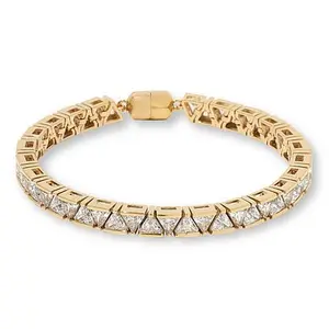 Radiance by Absolute™ Trilliant Cut Magic Magnet Clasp Line Bracelet