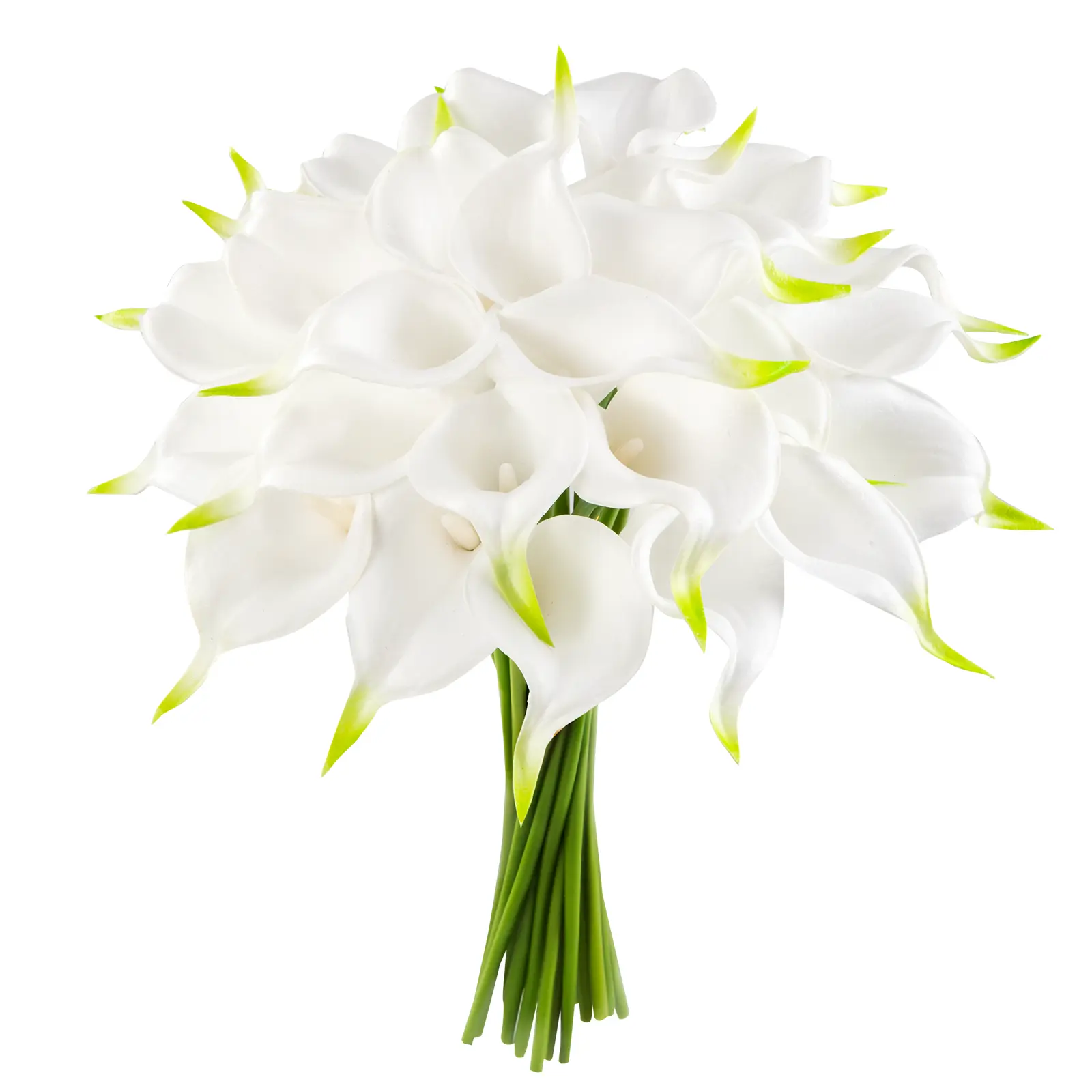 Floral Kingdom 20-Pack Real Touch Artificial Calla Lily Stems, 14-Inch Faux Flowers for Wedding Bouquets, Centerpieces and Home Decor