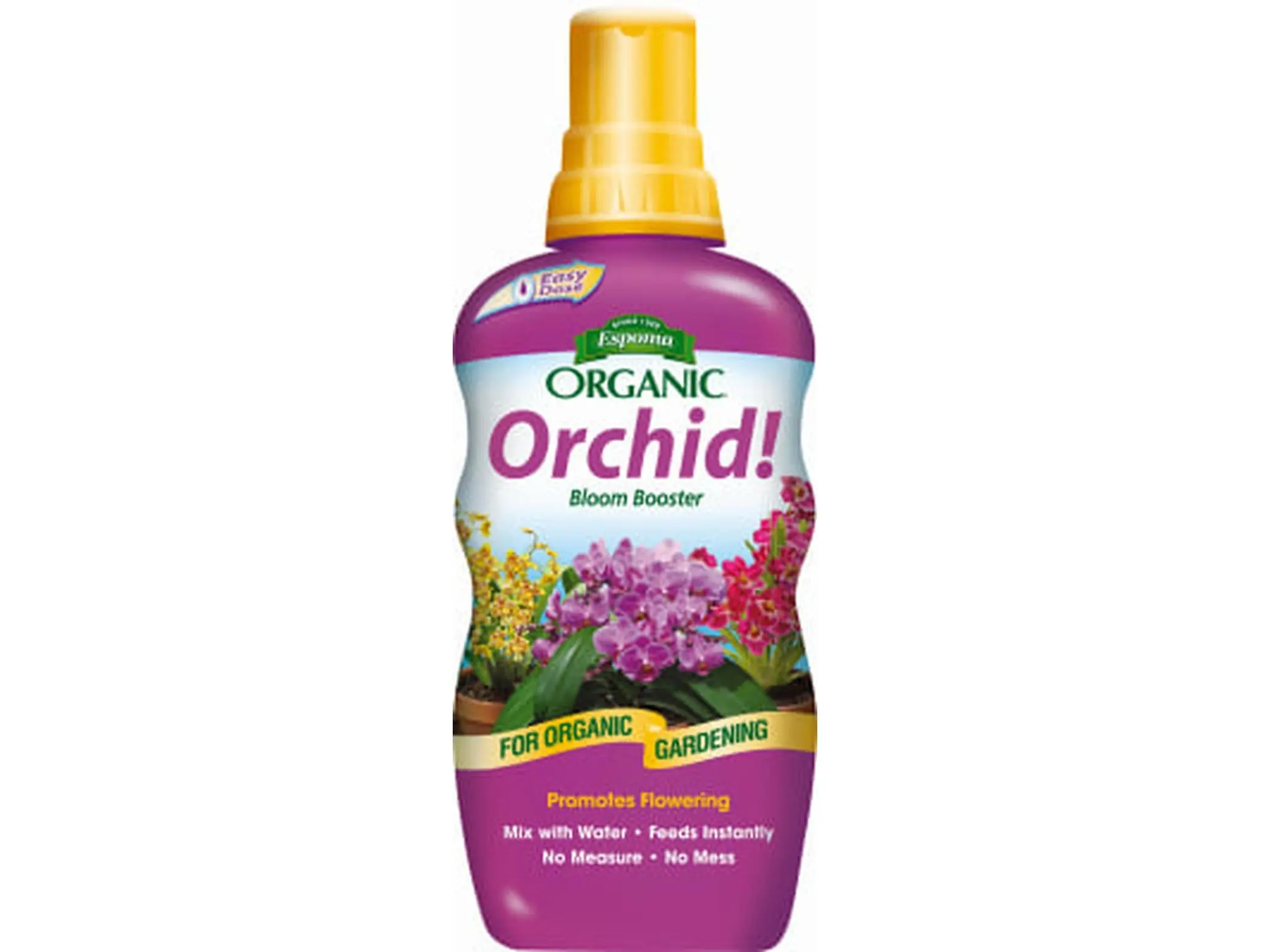 Espoma 8oz Organic Orchid Bloom Booster Concentrate Liquid Bacteria Solution Fertilizers & Plant Food - Organic Formula, Instant Feeding, Easy Cap, 0.6 lbs Bottle, No Measure, Promotes Home Garden Blooms