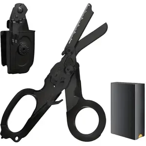Foldable Trauma Shears with Holster, 1pc Emergency-Response Scissors for Nurses, Tactical Multi Tool EMT Shears with Gift Box