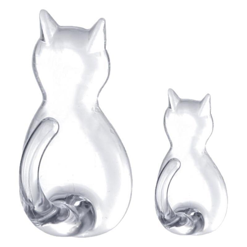 Set of 3 Adorable Clear Cat Hooks, No-Drill Wall Decor Hanger, Transparent Plastic Organizer Hook for Towels, Keys, Bags, Storage in ' Bathroom, Bedroom, And Kitchen, Utility Hooks