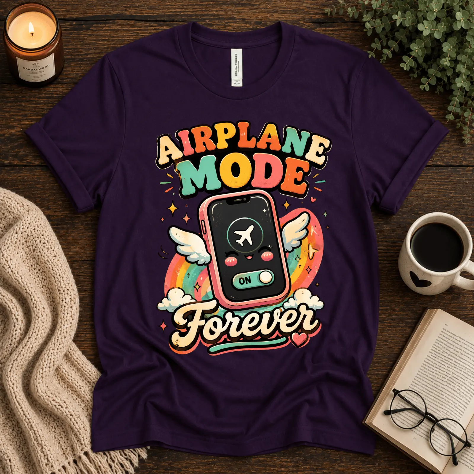 Airplane Mode Forever | Funny Introvert Graphic T-Shirt