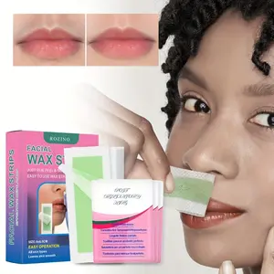 ROZINO Facial Wax Strips for Smooth Skin Easy Operation All Skin Types 9x15cm for Effective Results Perfect for Sensitive Skin