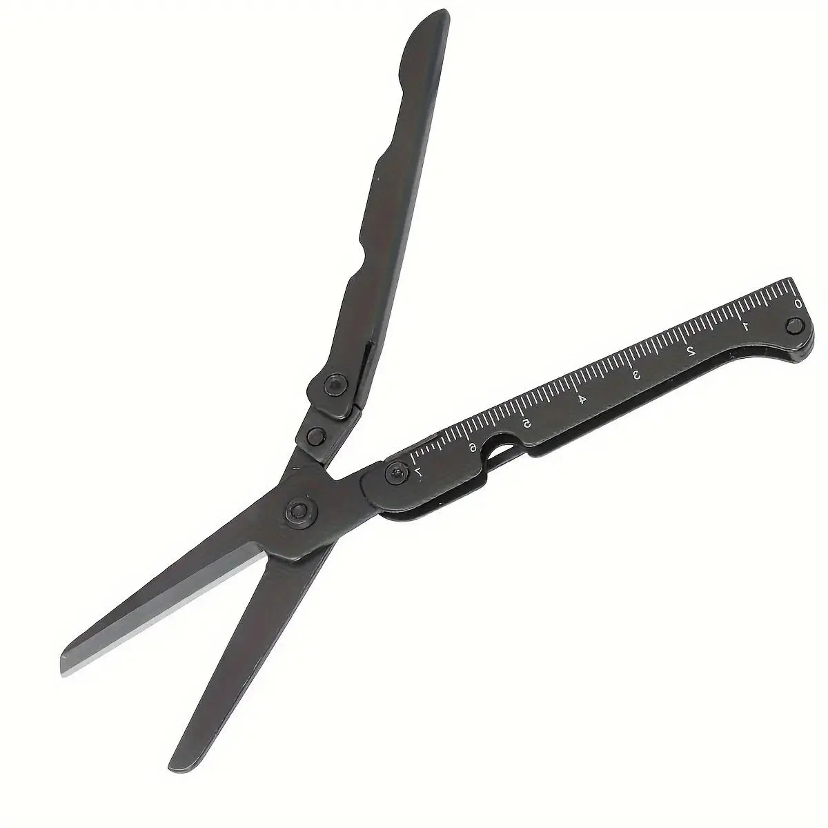 Portable Stainless Steel Folding Scissors Multifunctional Pocket Shear Compact Survival Tool for Camping Fishing Outdoor Use