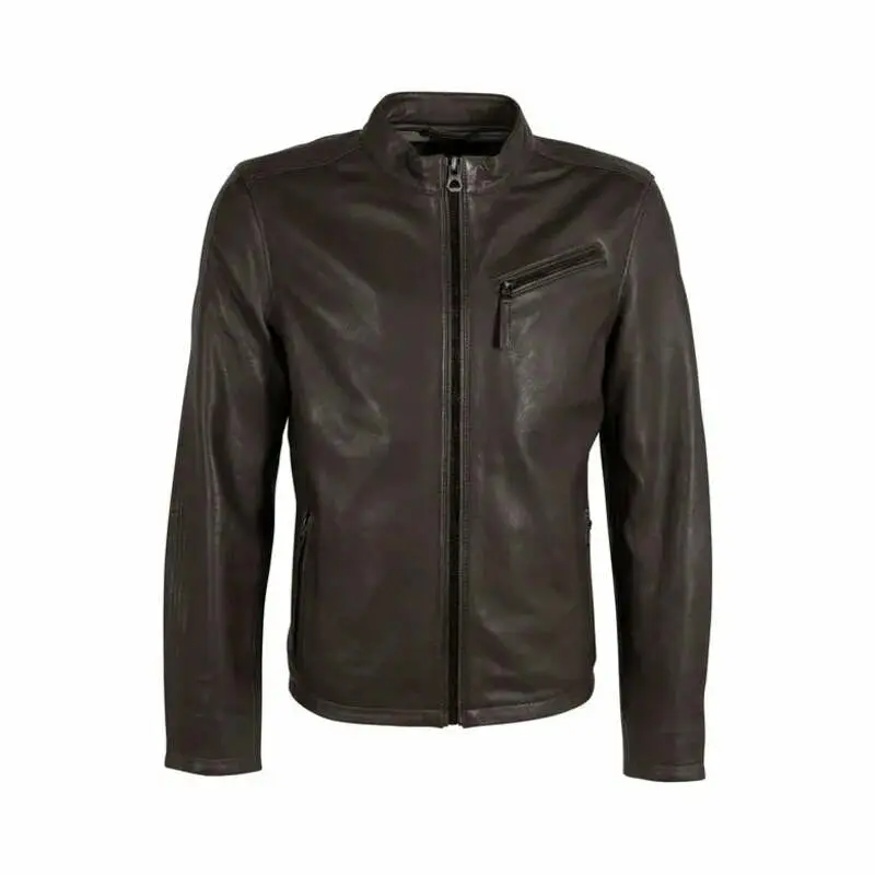 Mauritius Mens's Jaqua Racer Leather Jacket