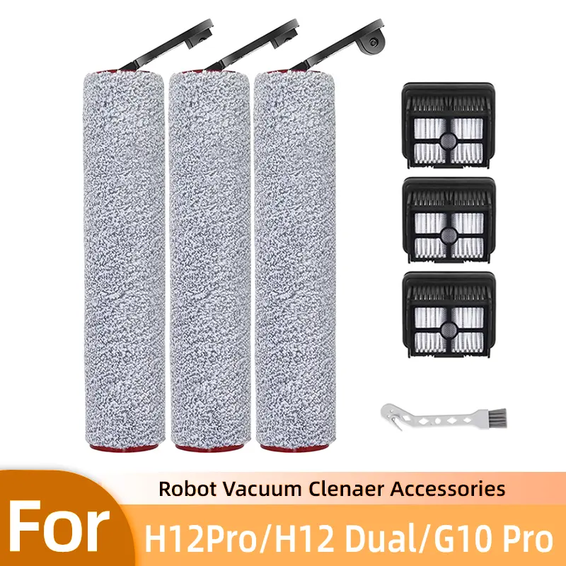 Roller Brush & Filter Replacement Parts for Dreame H12 Pro, H12 Dual, G10 Pro Cordless Wet Dry Vacuums – Ensures Your Vacuum Remains Efficient, Eliminates Clogged Filters & Worn-Out Brushes Concerns, Essential Cleaning Routine Accessory Set, Maintains Vac