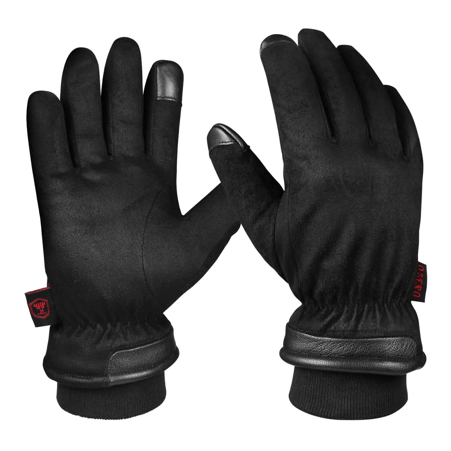 OZERO Waterproof Winter Gloves for Men Women Touchscreen Anti-slip Heated Long Synthetic Thermal Gifts for Dad Cold Weather Protection